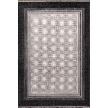 Enti Halı Miras 6816 Gri Modern Desenli Makine Halısı