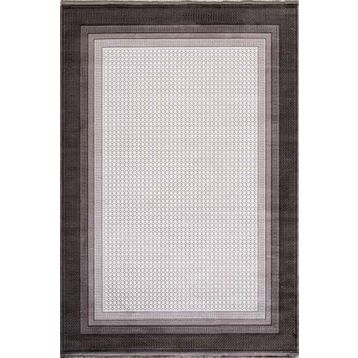 Enti Halı Miras 6817 Kahve Modern Desenli Makine Halısı