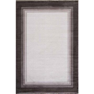 Enti Halı Miras 6817 Kahve Modern Desenli Makine Halısı