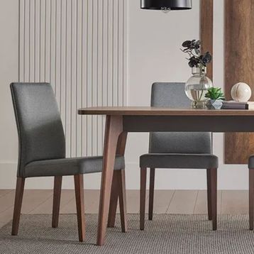 Enza Home 11803 Cordell Keten Dokulu Kumaş Açık Gri Sandalye