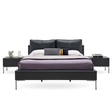 Enza Home 22802 Gri Suni Deri Kumaş 160x200 cm Legato Başlıklı Baza