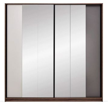 Enza Home Cordell 220x222 cm Beyaz Gri Ceviz Sürgülü Dolap