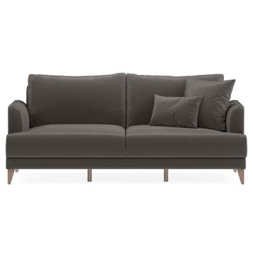 Enza Home Fiore 11711 Koyu Gri Tay Tüyü Yataklı Üçlü Koltuk
