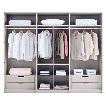 Enza Home Hera 6 Kapaklı Bej Gardrop