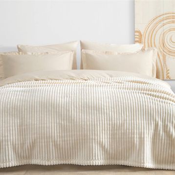 Enza Home Holly Şampanya Çift Kişilik Battaniye