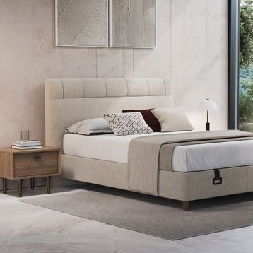 Enza Home Paloma 55701 Krem 160x200 cm Başlıklı Baza