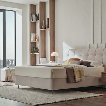 Enza Home Paloma 55701 Krem 160x200 cm Başlıklı Baza