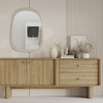 Enza Home Perge 69x94 cm Konsol-Şifonyer Aynası