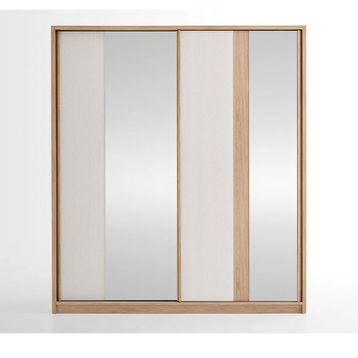 Enza Home Perge Sürgü Kapaklı Meşe Gardırop