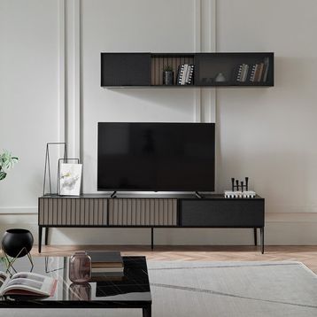 Enza Home Riga Set 1 Ceviz Tv Ünitesi