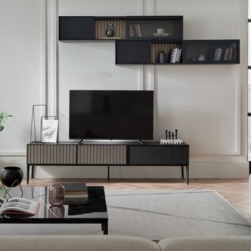 Enza Home Riga Set 2 Ceviz Tv Ünitesi