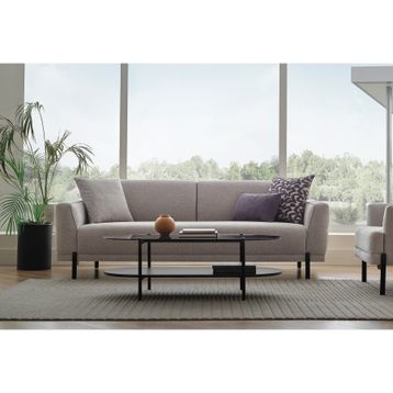Enza Home Terra 3'lü Keten Dokulu, 16008 Orta Gri Koltuk