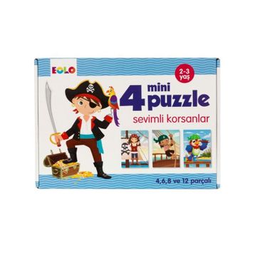 Eolo 2-3 Yaş Sevimli Korsanlar 4 Mini Puzzle