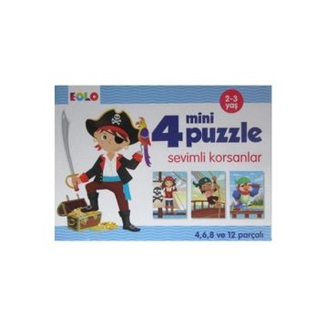Eolo 2-3 Yaş Sevimli Korsanlar 4 Mini Puzzle