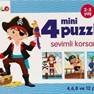 Eolo 2-3 Yaş Sevimli Korsanlar 4 Mini Puzzle