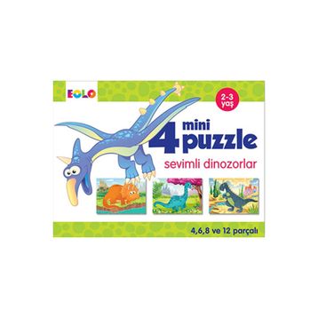 EOLO 4 Mini Sevimli Dinozorlar Puzzle