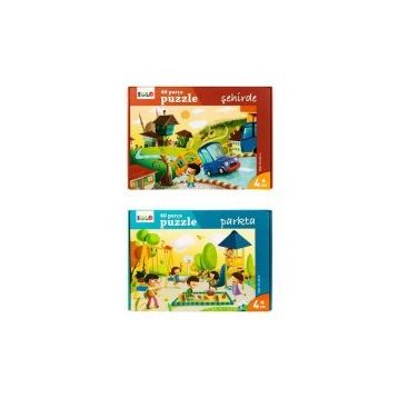 Eolo +4 Yaş Şehirde Ve Parkta 2'li Puzzle Set