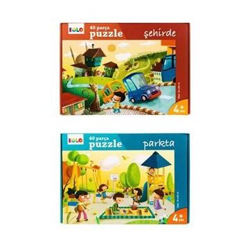 Eolo +4 Yaş Şehirde Ve Parkta 2'li Puzzle Set