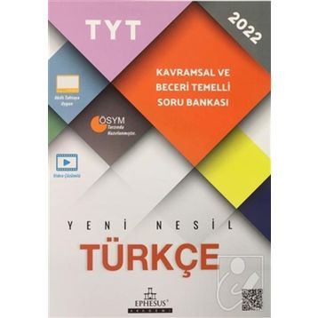 Ephesus Akademi TYT Türkçe Kavramsal ve Beceri Temelli Soru Bankası