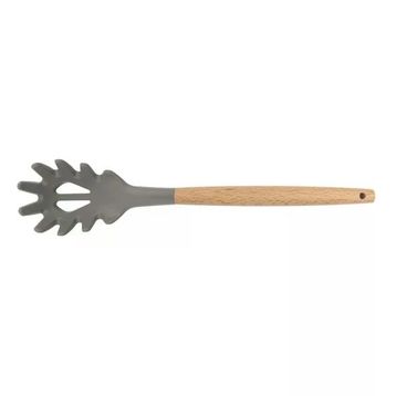 Epinox AKK-14 31.5 cm Silikon Spagetti Kaşığı Ahşap Sap