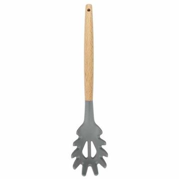 Epinox AKK-14 31.5 cm Silikon Spagetti Kaşığı Ahşap Sap
