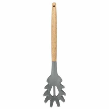 Epinox AKK-14 31.5 cm Silikon Spagetti Kaşığı Ahşap Sap