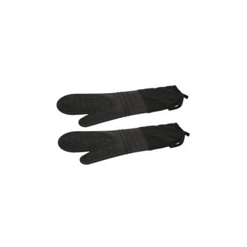 Epinox Ikili Siyah Silikon Mutfak Eldiveni - Yanmaz Eldiven 41.5 cm