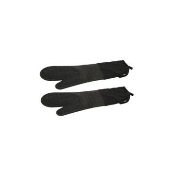Epinox Ikili Siyah Silikon Mutfak Eldiveni - Yanmaz Eldiven 41.5 cm