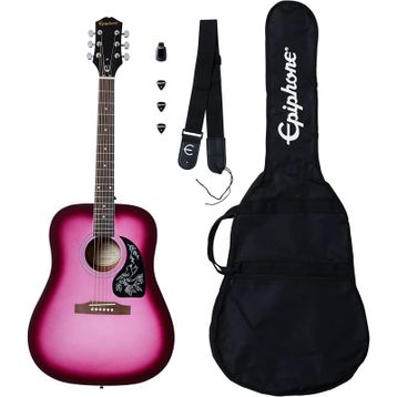 Epiphone Starling Hot Pink Pearl Akustik Gitar Başlangıç Paketi