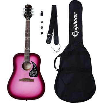 Epiphone Starling Hot Pink Pearl Akustik Gitar Başlangıç Paketi