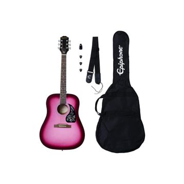 Epiphone Starling Hot Pink Pearl Akustik Gitar Başlangıç Paketi