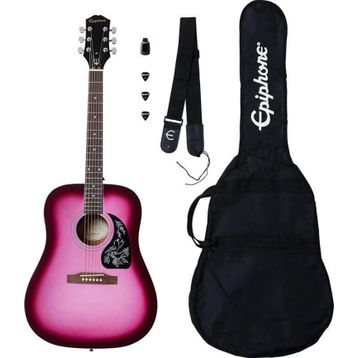 Epiphone Starling Hot Pink Pearl Akustik Gitar Başlangıç Paketi
