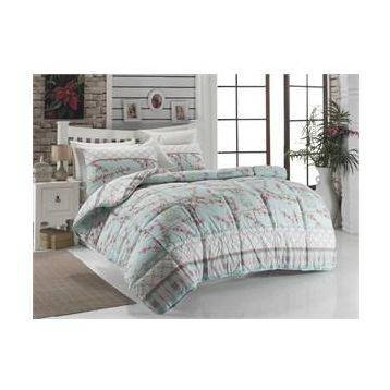 Eponj Home Birdcage Turkuaz Çift Kişilik Nevresim Takımı
