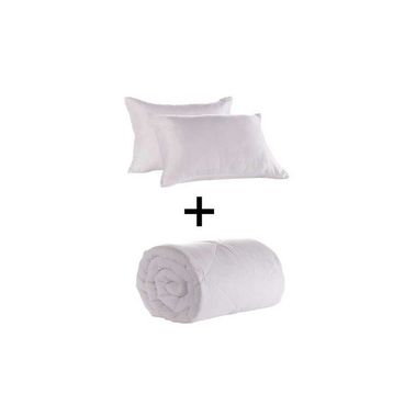 Eponj Home Çift Kişilik Beyaz Silikon Yorgan Yastık Seti