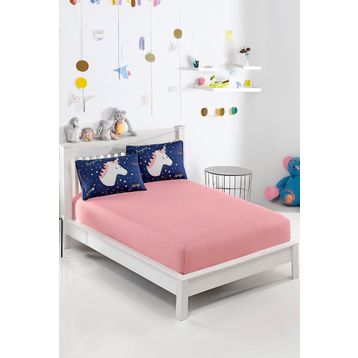 Eponj Home Pes Lastikli Çift Kişilik Magicunicorn Laci Çarşaf Seti