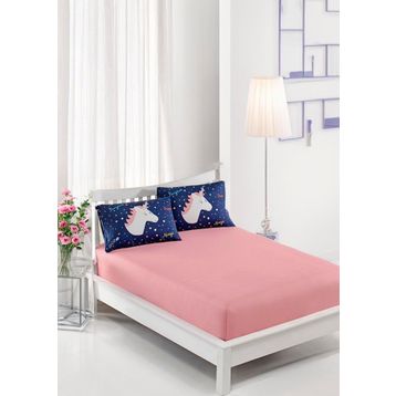 Eponj Home Pes Lastikli Tek Kişilik Magicunicorn Laci Çarşaf Seti