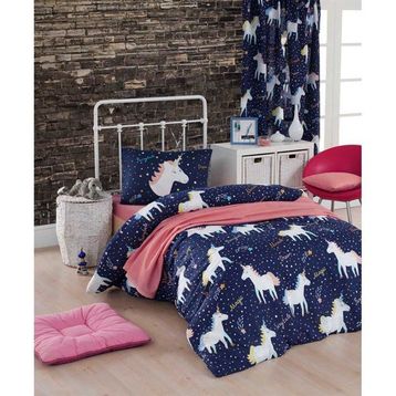Eponj Home Tek Kişilik Magic Unicorn Laci Kolay Ütülenir Nevresim Takımı