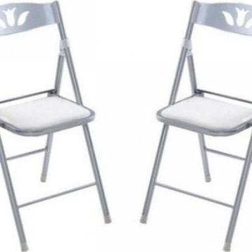 Eportatif 1054 Beyaz Renk 2 Adet Katlanır Mutfak Sandalyesi