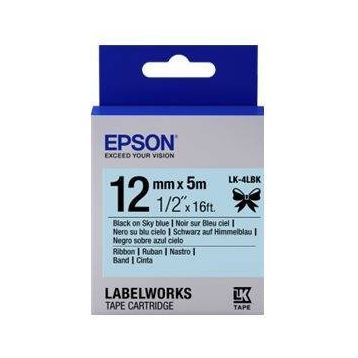 Epson C53S654010 Floresan LK-4YBF 12 mm Siyah Sarı Etiket