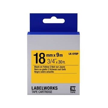 Epson C53S655003 LK-5YBP 18 mm Siyah Sarı Muadil Pastel Etiket Kartuşu