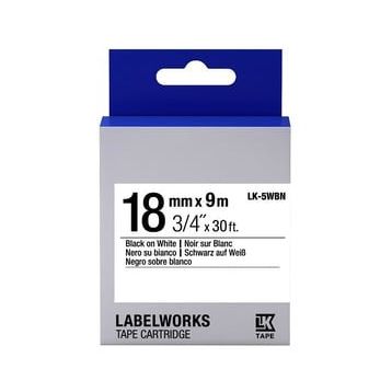 Epson C53S655006 LK-5WBN 18 mm Siyah Beyaz Muadil Standart Etiket Kartuşu