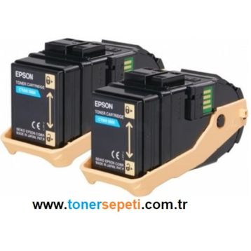 Epson C9300-C13S050608 Mavi 2'li Toner
