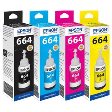 Epson T664 4 Renk L355 Muadil Mürekkep Seti