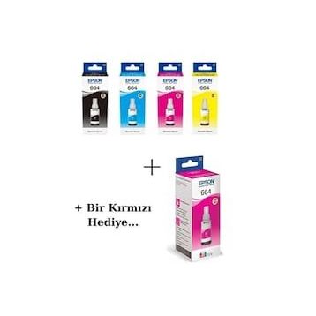 Epson T664 70 ml Kırmızı Mürekkep