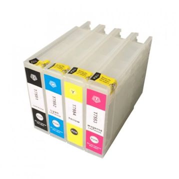Epson T7551-T7554 Uyumlu 4 Renk Kolay Dolan Kartuş