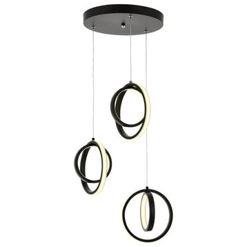 Eray Aydınlatma 1909-3 Siyah 3 Lü Led Avize