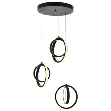 Eray Aydınlatma 1909-3 Siyah Sıralı 3 Lü Led Avize