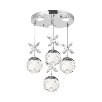 Eray Aydınlatma 2560-3+1 Krom Sarkit Led Avize