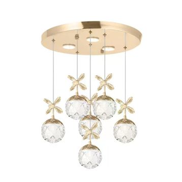 Eray Aydınlatma 2560-5+1 Sarı Led Avize