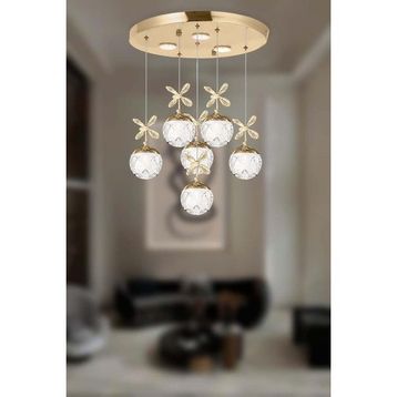 Eray Aydınlatma 2560-5+1 Sarı Led Avize